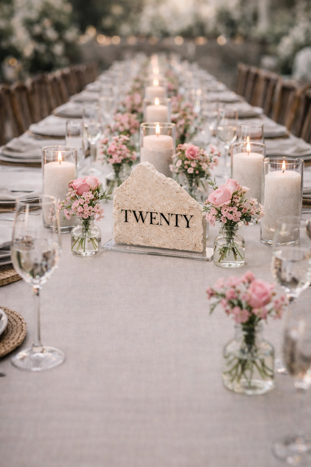 Broken Stone Tables Numbers 1 through 20 - $6.00 each to rent