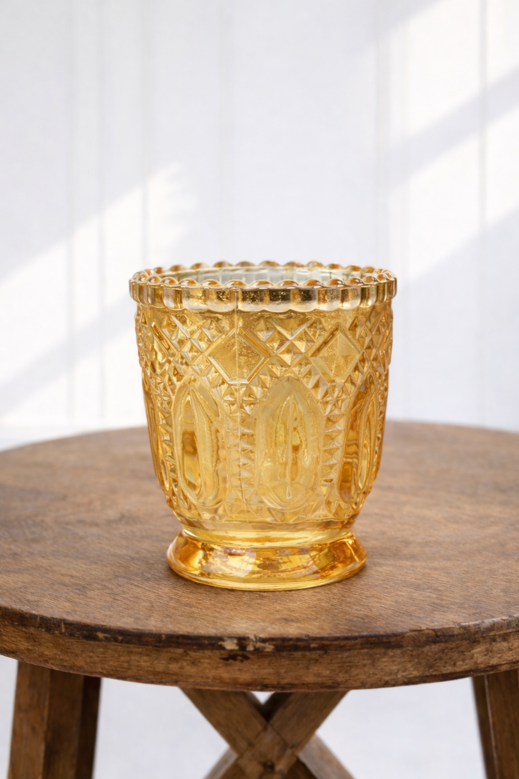 Gold Crystal Candle Holders with Tea light  (36)- $1.80 each to rent