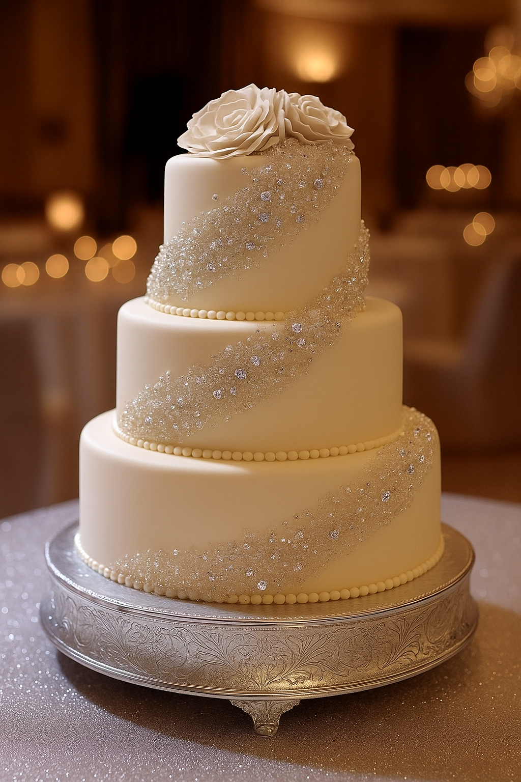 Silver Fancy Cake Stand