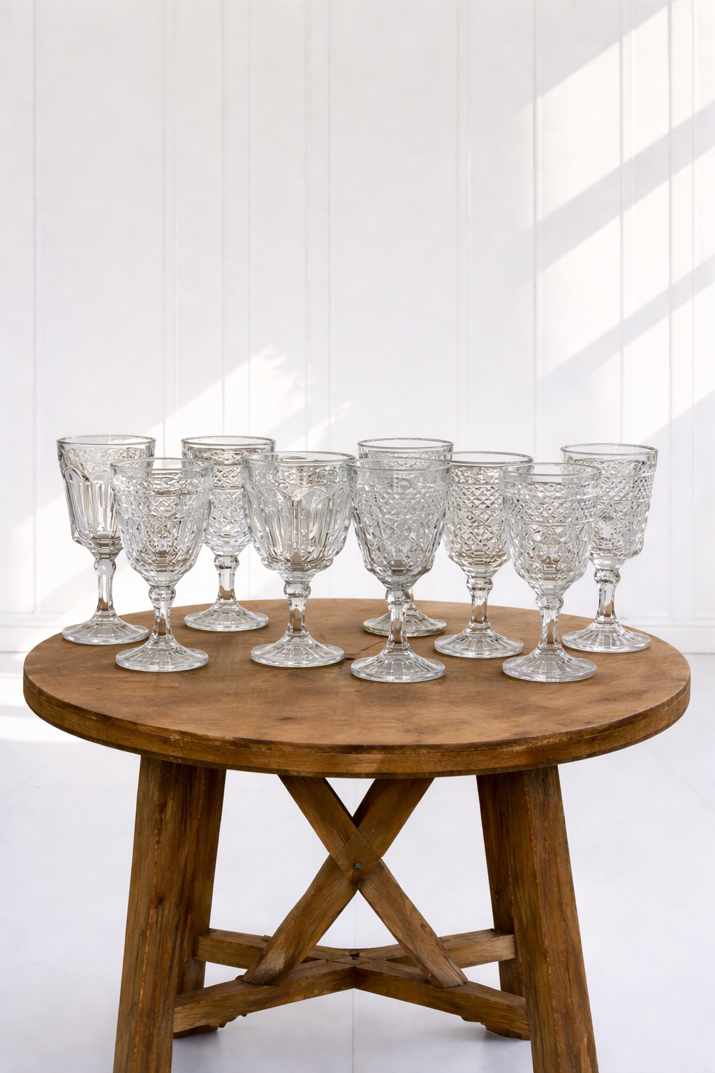 Clear Mismatched Goblets
