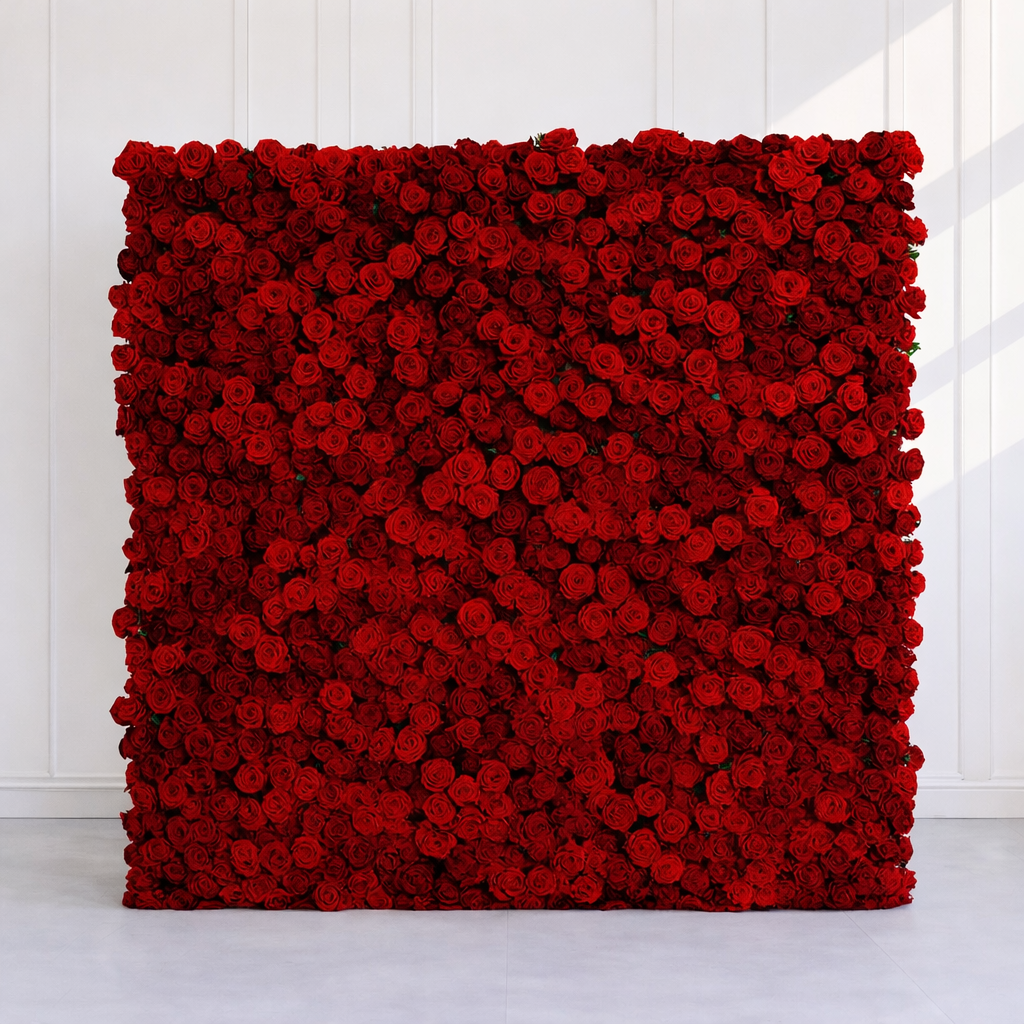The Red Flower Wall
