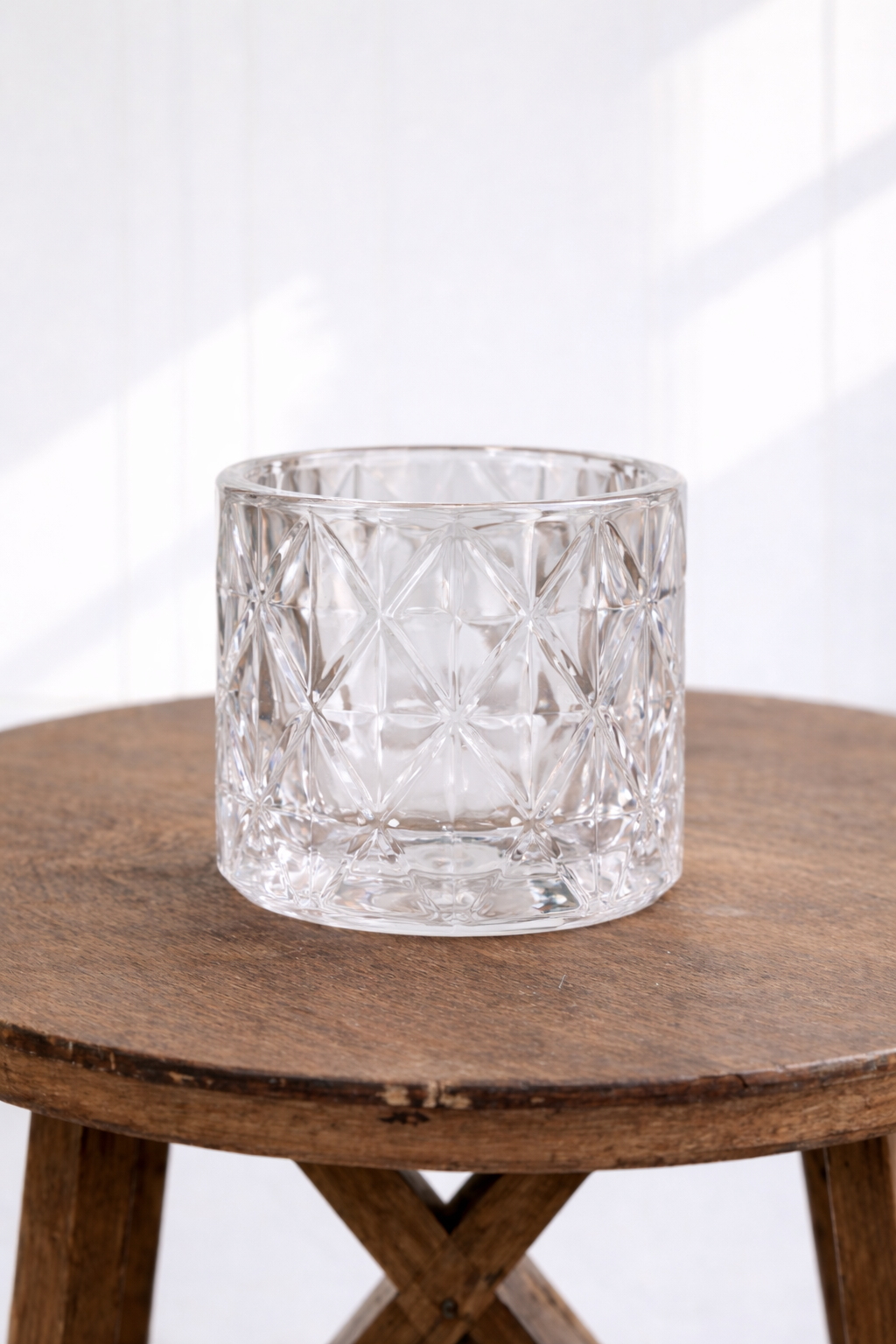 Clear Abstract Candle Holders