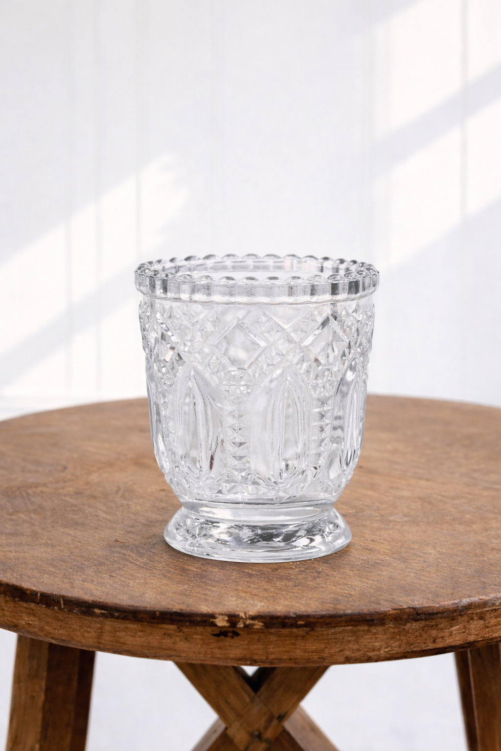 Clear Crystal Candle Holders with Tea light  (36)- $1.80 each to rent