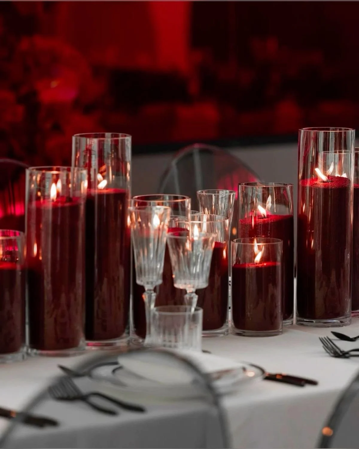 50 Red Sand Wax Cylinder Candles (10,12,14,16in Heights) - $350.00 (10 sets of 50 available)