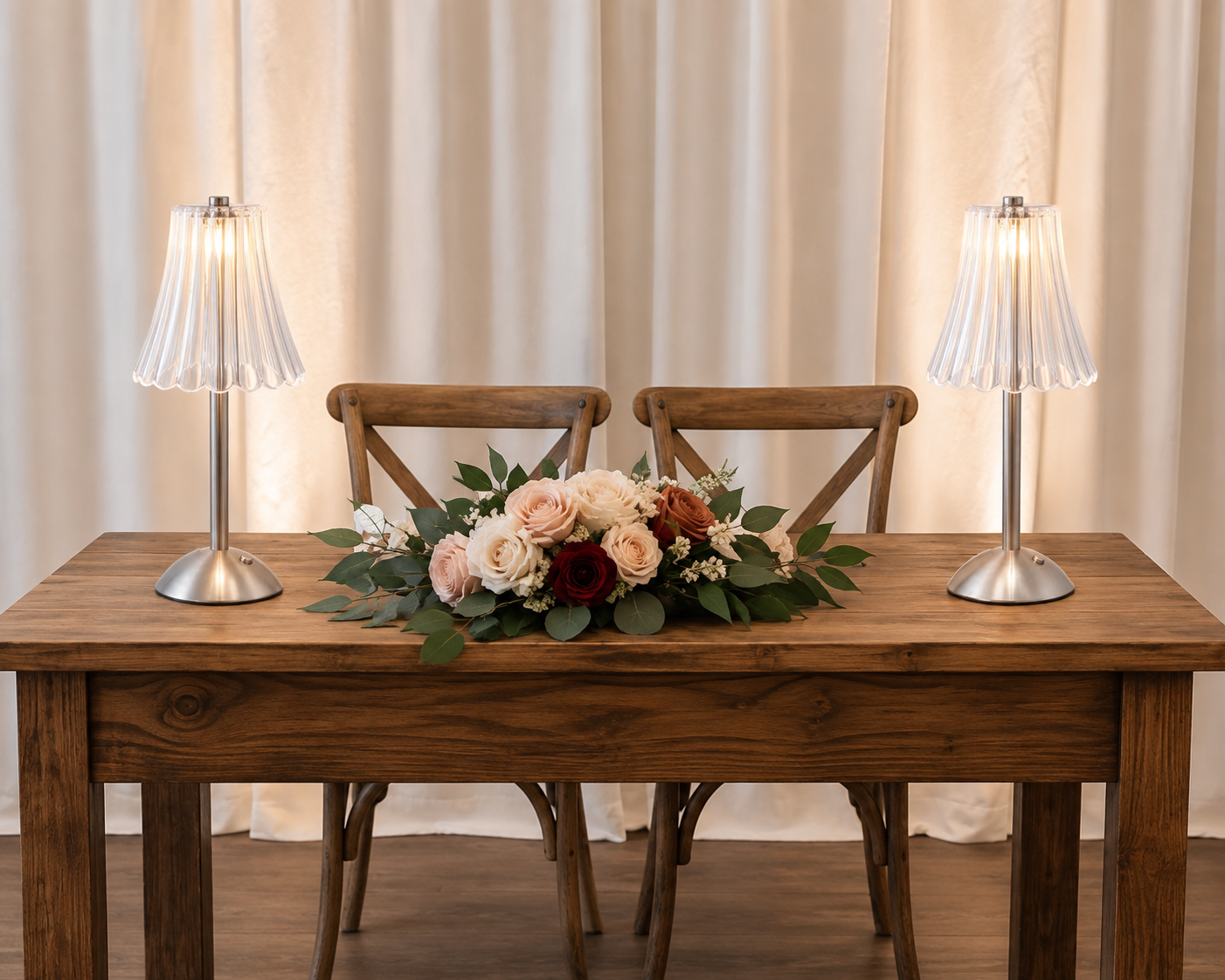 Silver Lamps- $9.00 each  to rent (30 available)