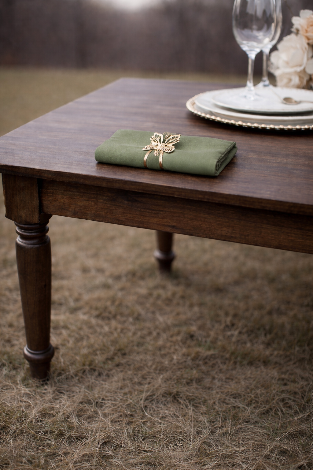 Earth Green Polyester Napkins- $1.25 each to rent