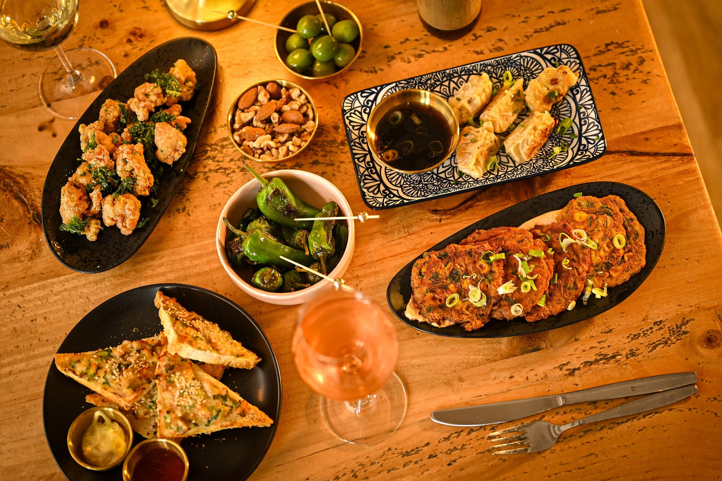 Small plates, wine, beer, at Bolo & Brew café Wine Bar in Horsley, Surrey