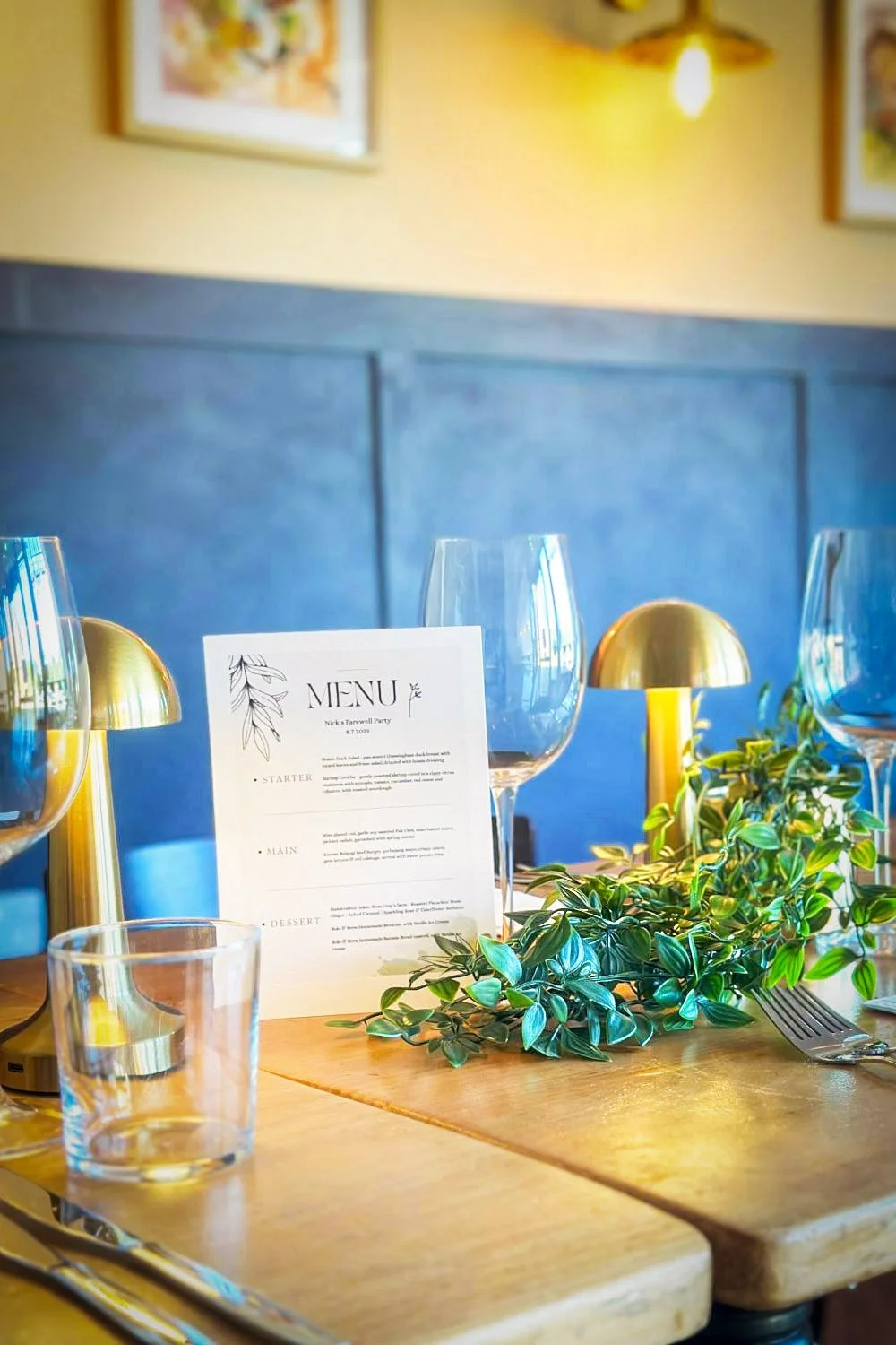 Birthday dinner venue near me at Bolo & Brew café and wine bar in Horsley