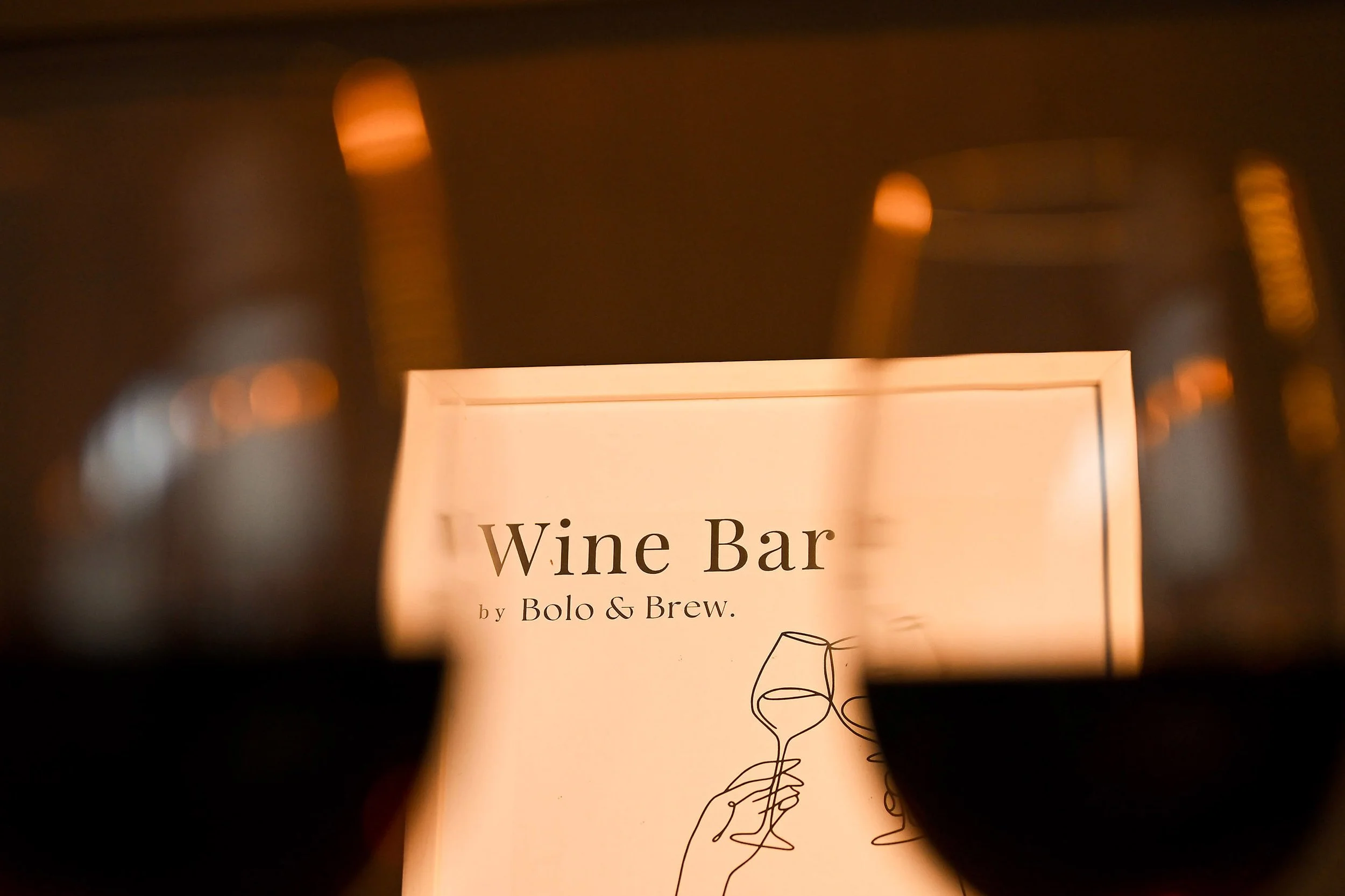 Wine and small plates at Surrey wine bar, Bolo & Brew café Wine Bar in Horsley, Surrey.