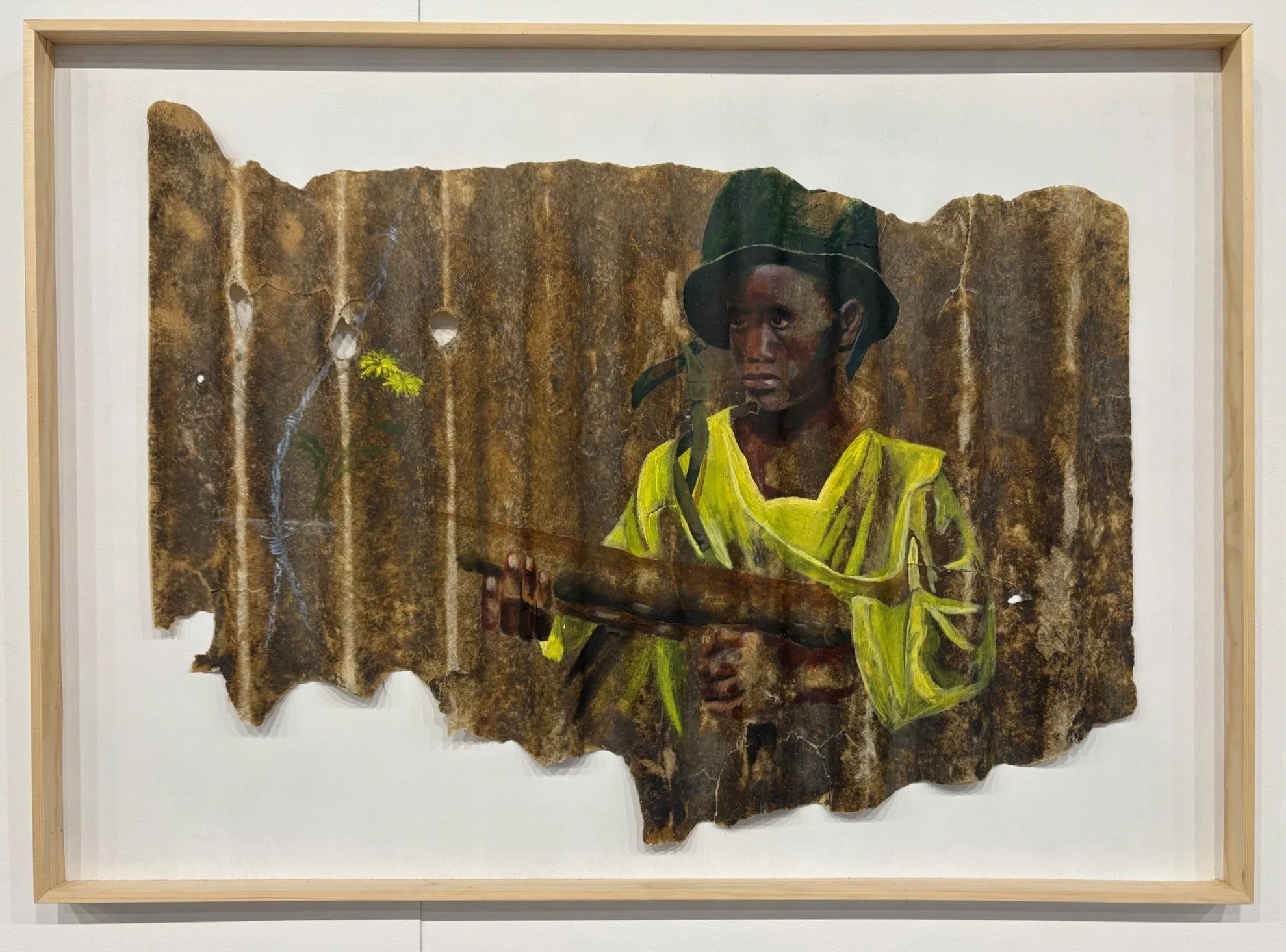 Acryl op golfplaat, 65 x 90 cm