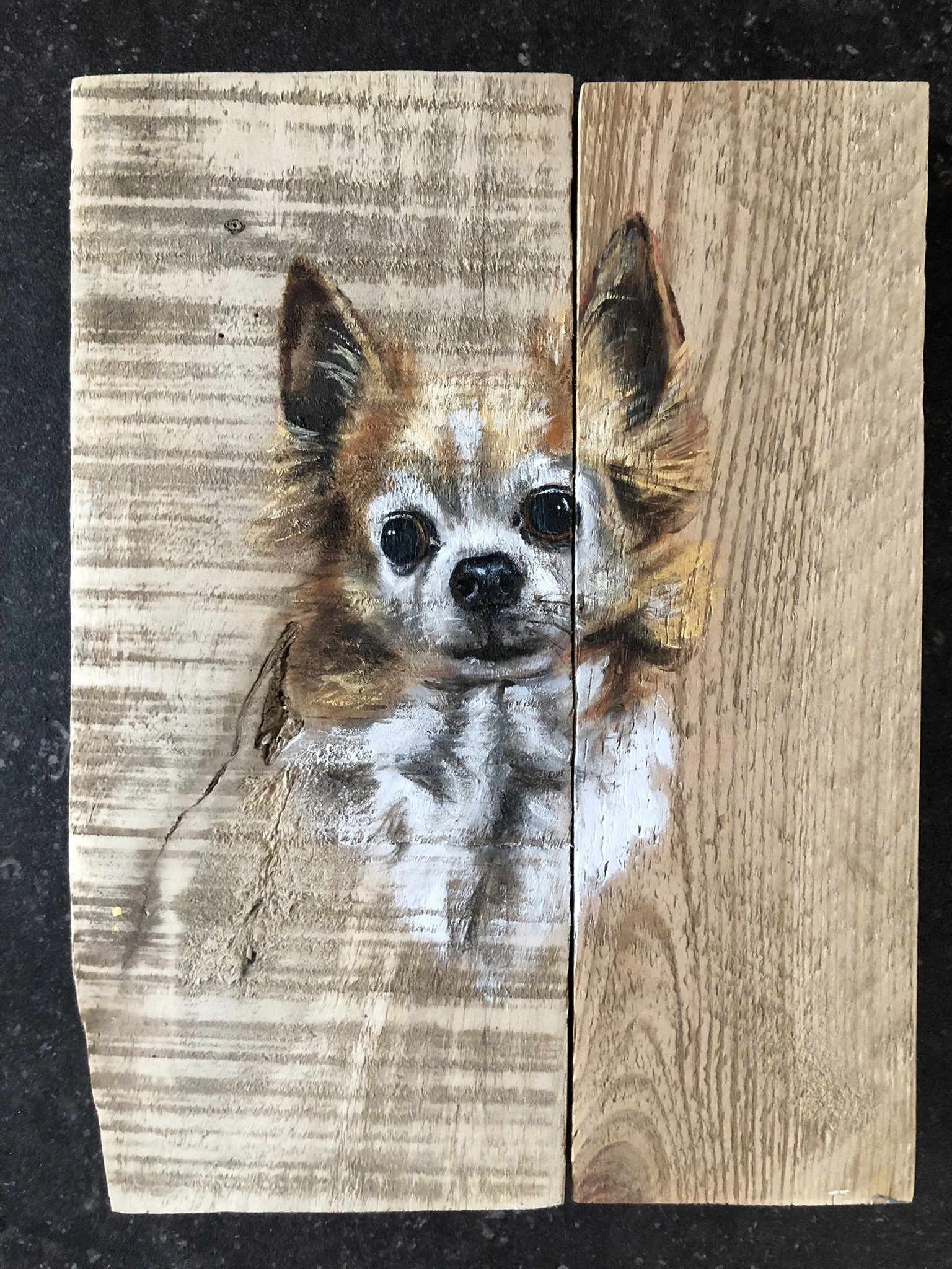 Acryl op hout, 23 x 32 cm, verkocht