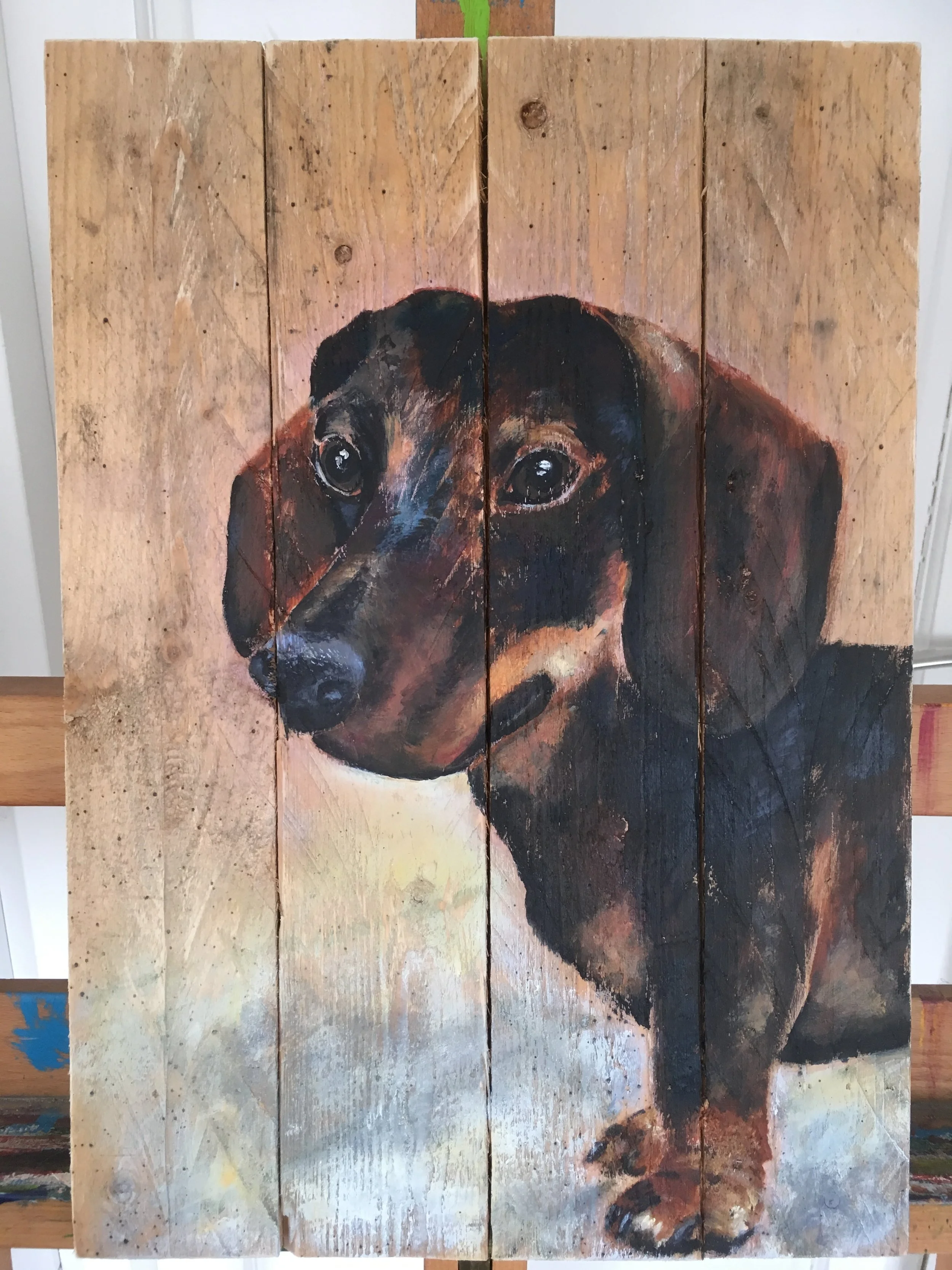 Acryl op hout, 30 x 43 cm, verkocht