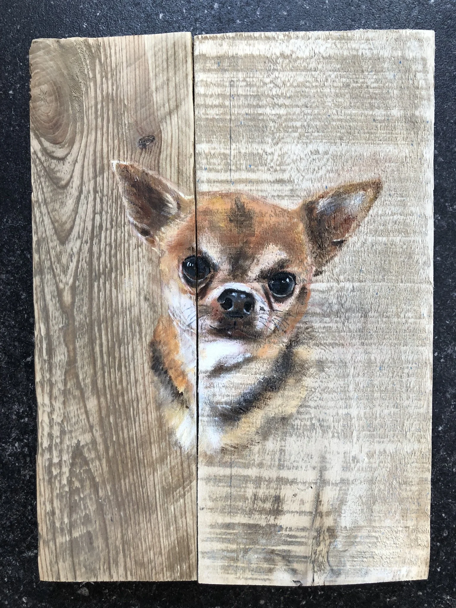 Acryl op hout, 23 x 32 cm, verkocht