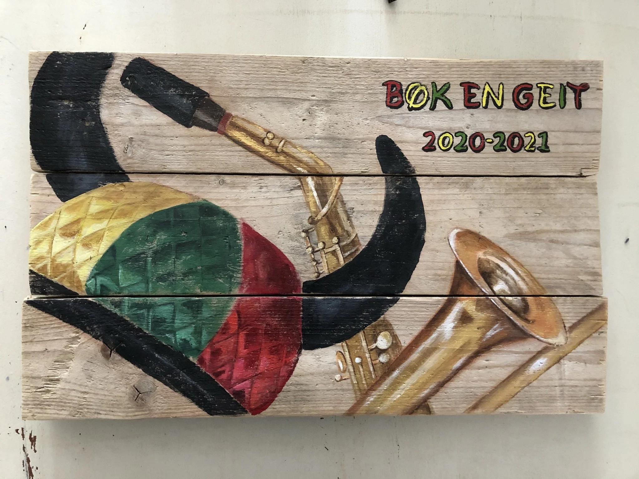 Acryl op hout, 27 x 43 cm, verkocht