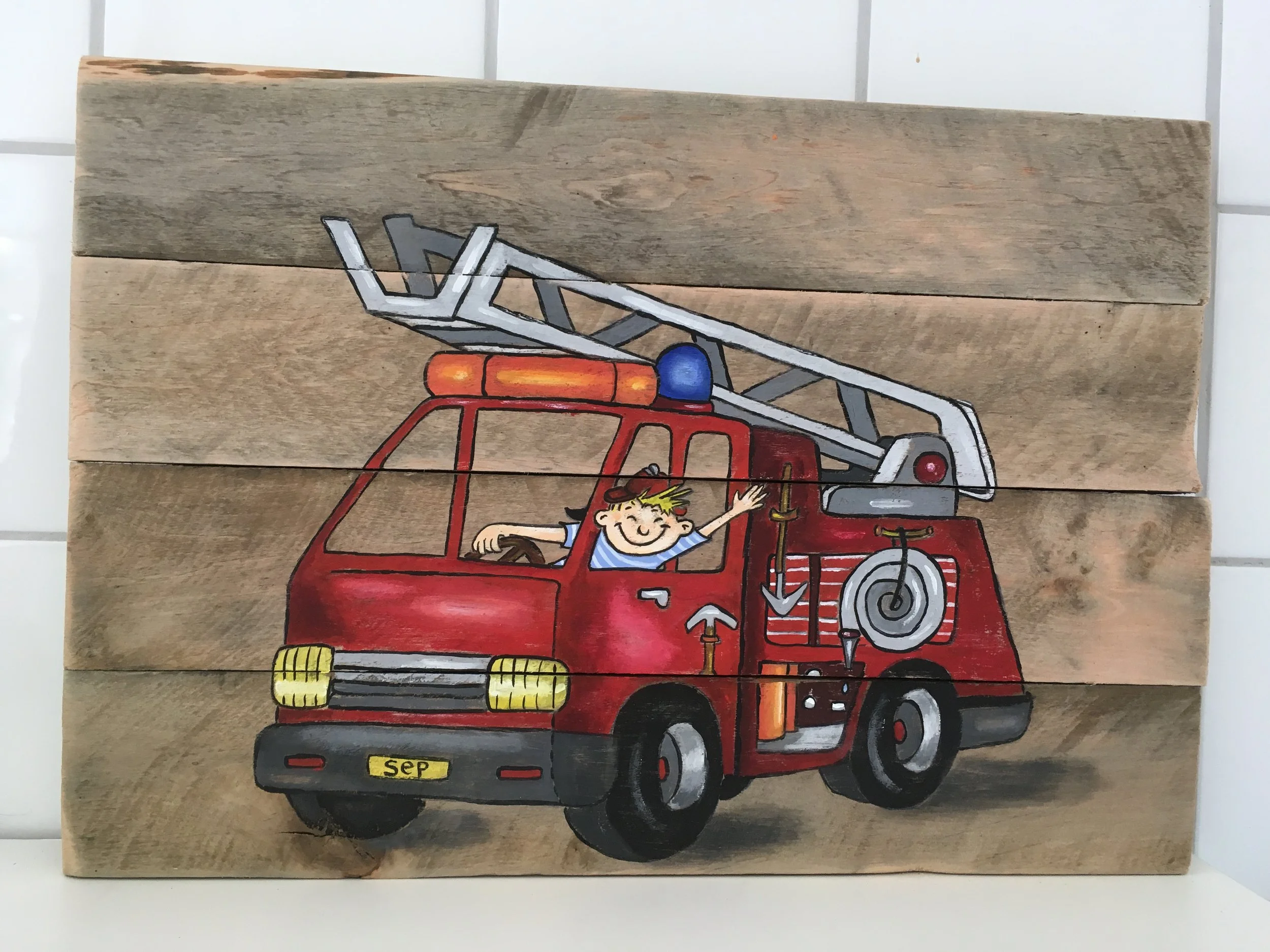 Acryl op hout, 30 x 43 cm, verkocht