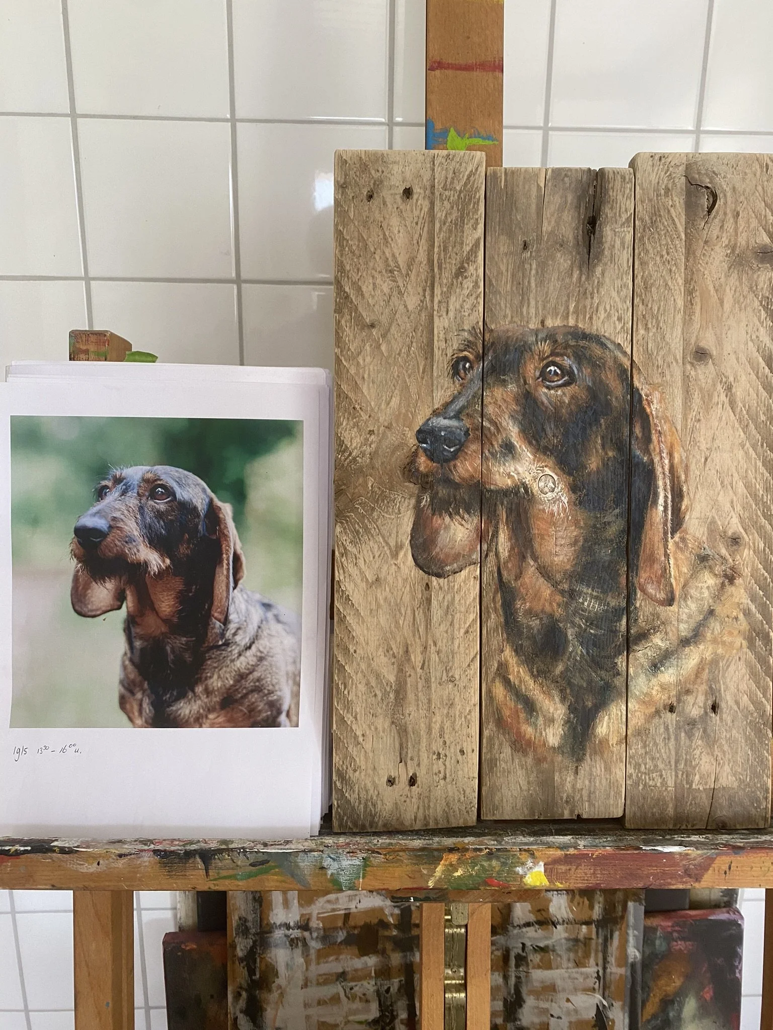 Acryl op hout, 28 x 43 cm, verkocht