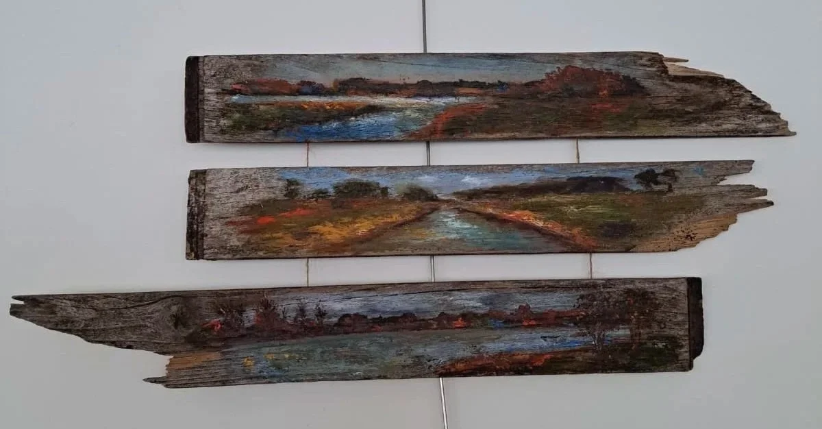 Acryl op 3 plankjes - verkocht