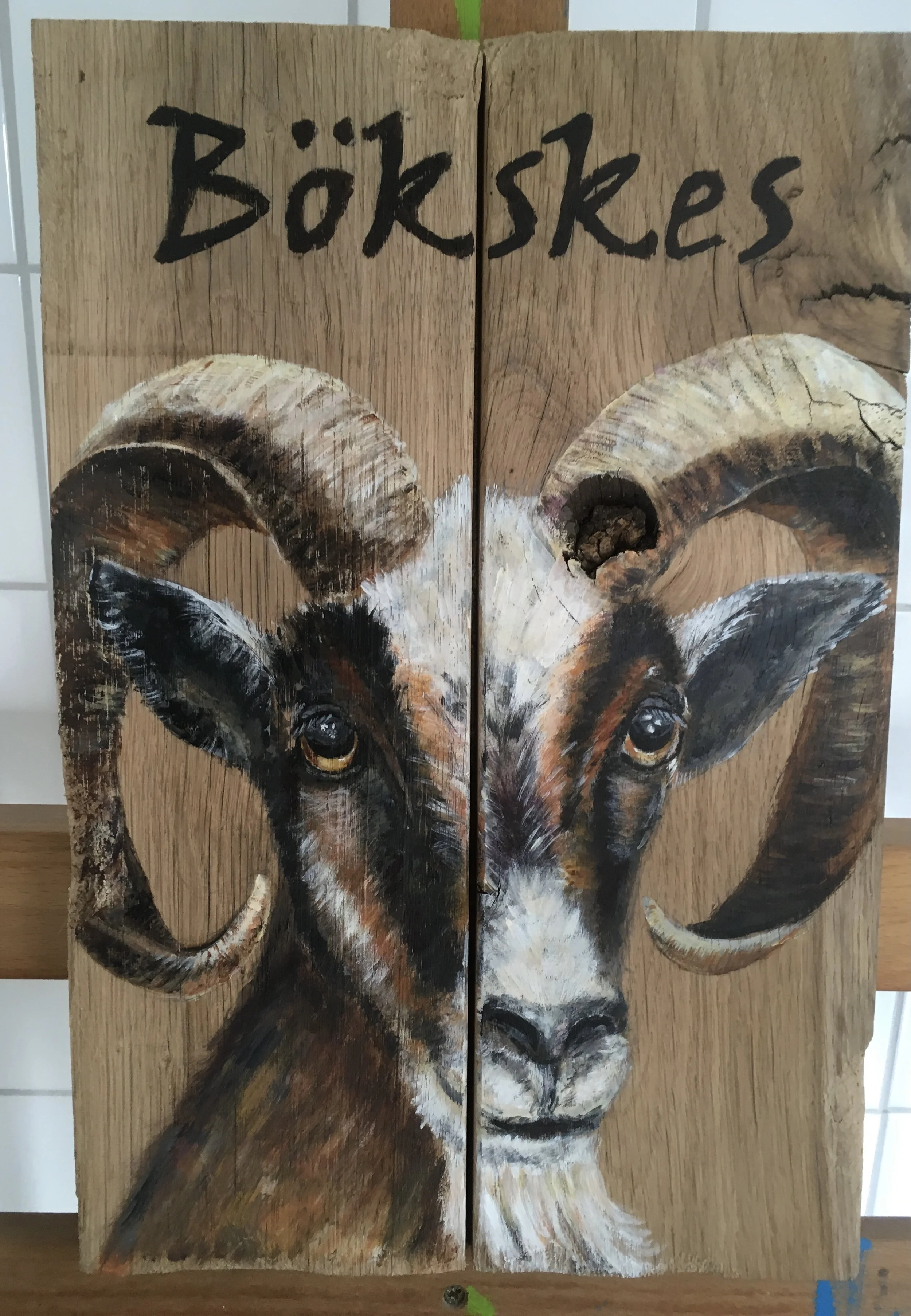 Acryl op hout, 30 x 43 cm, verkocht