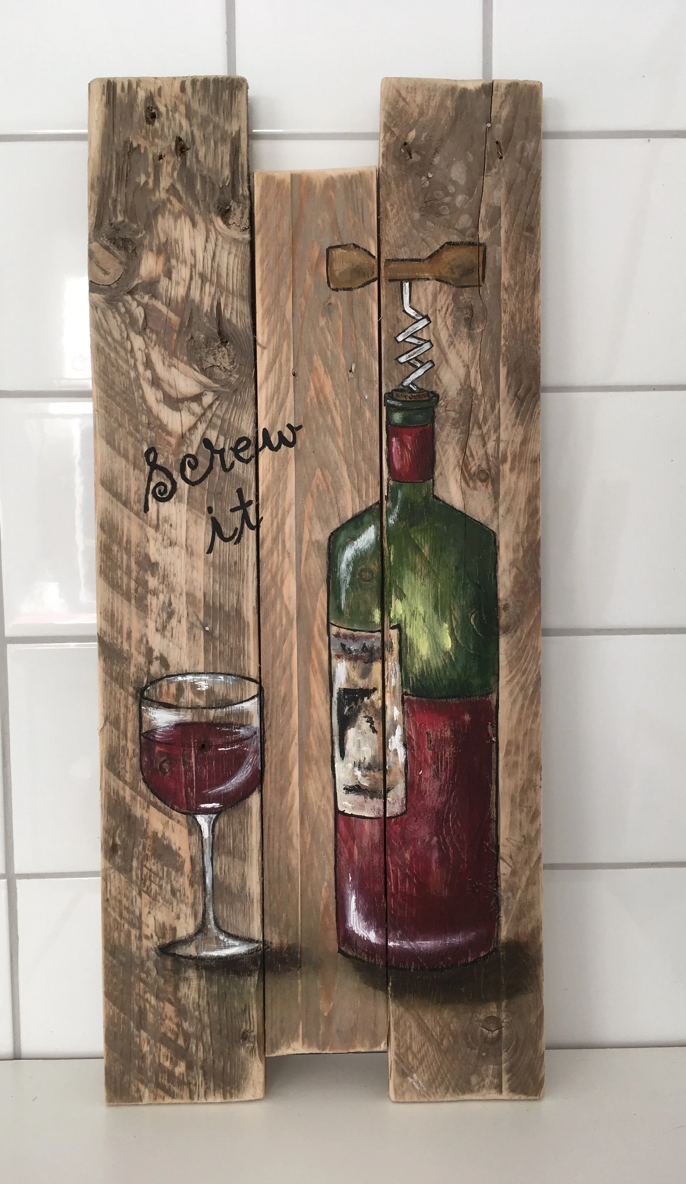 Acryl op hout, 26 x 60 cm, verkocht