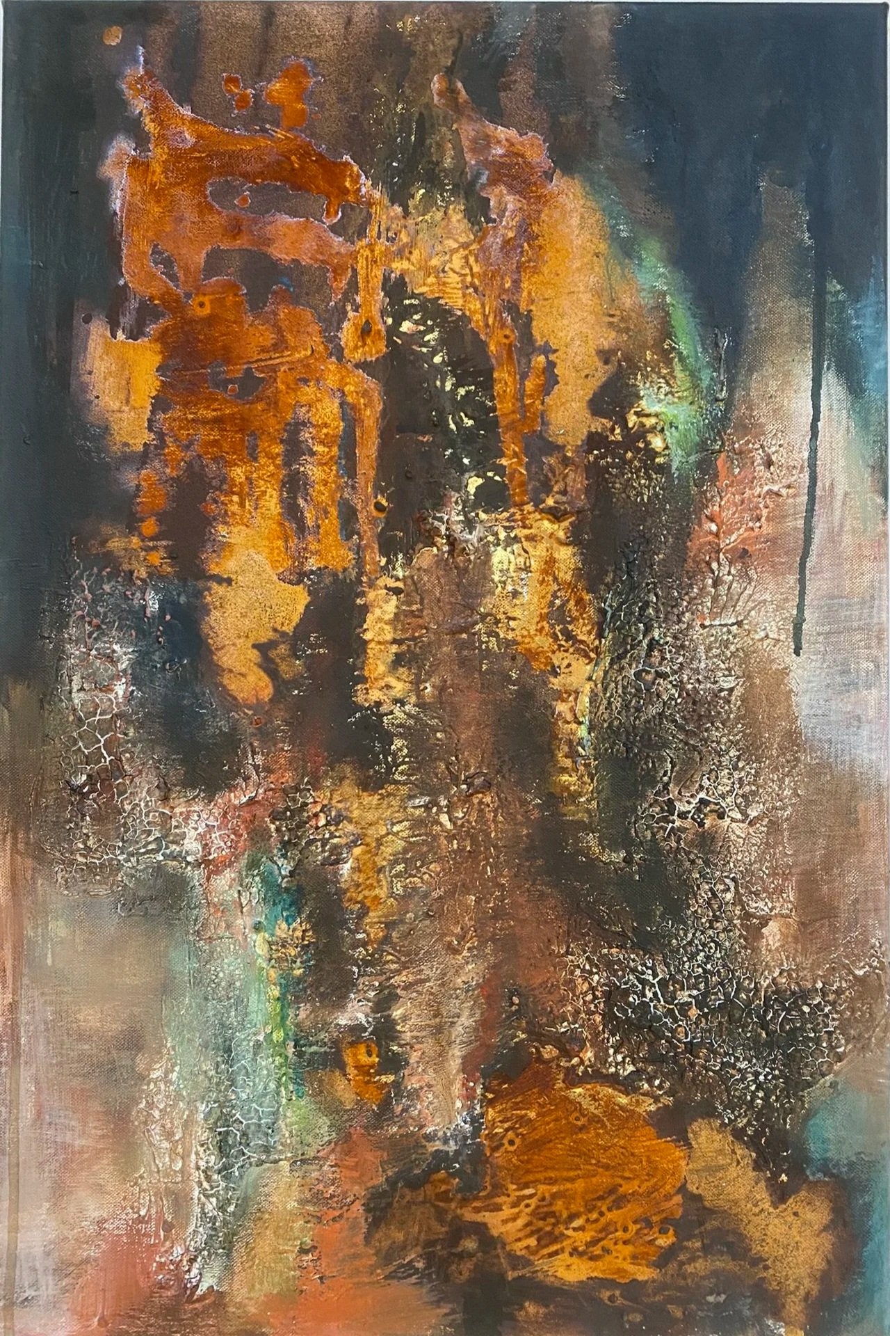 Mixed media, 40 x 60 cm - verkocht als drieluik