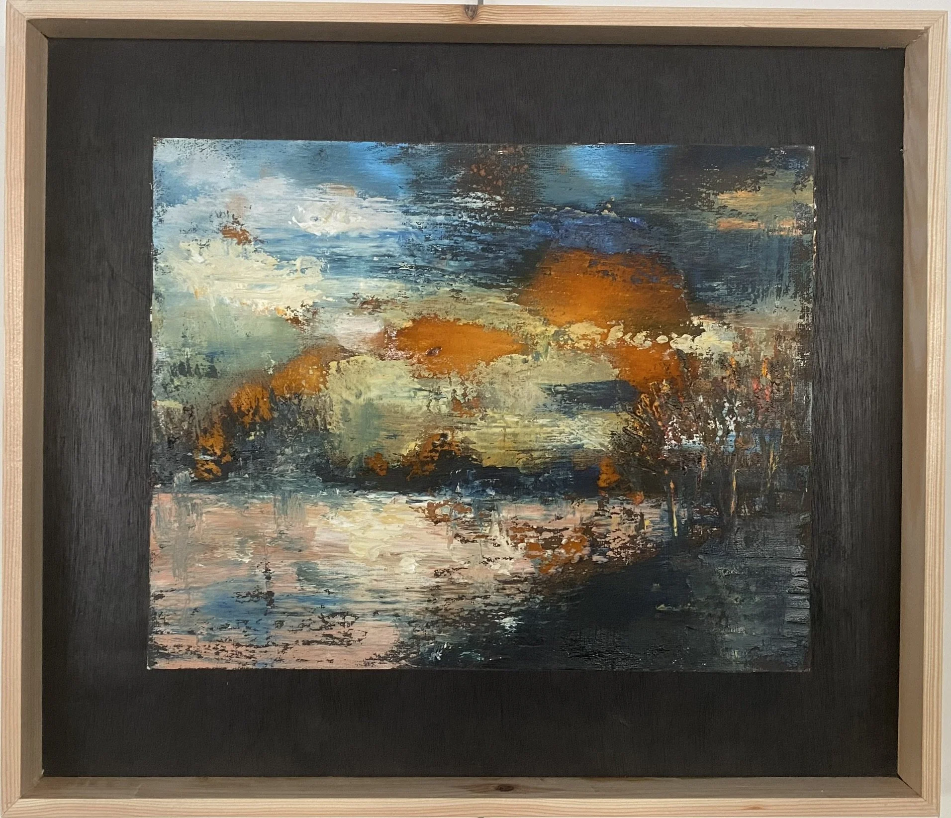 Roest en olieverf of hardboard, 50 x 40 cm - verkocht