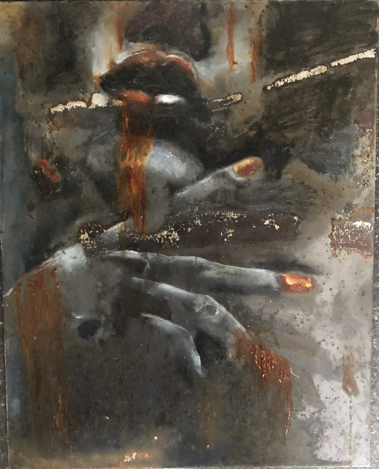 Olieverf op staal, 25 x 30 cm - € 145,-