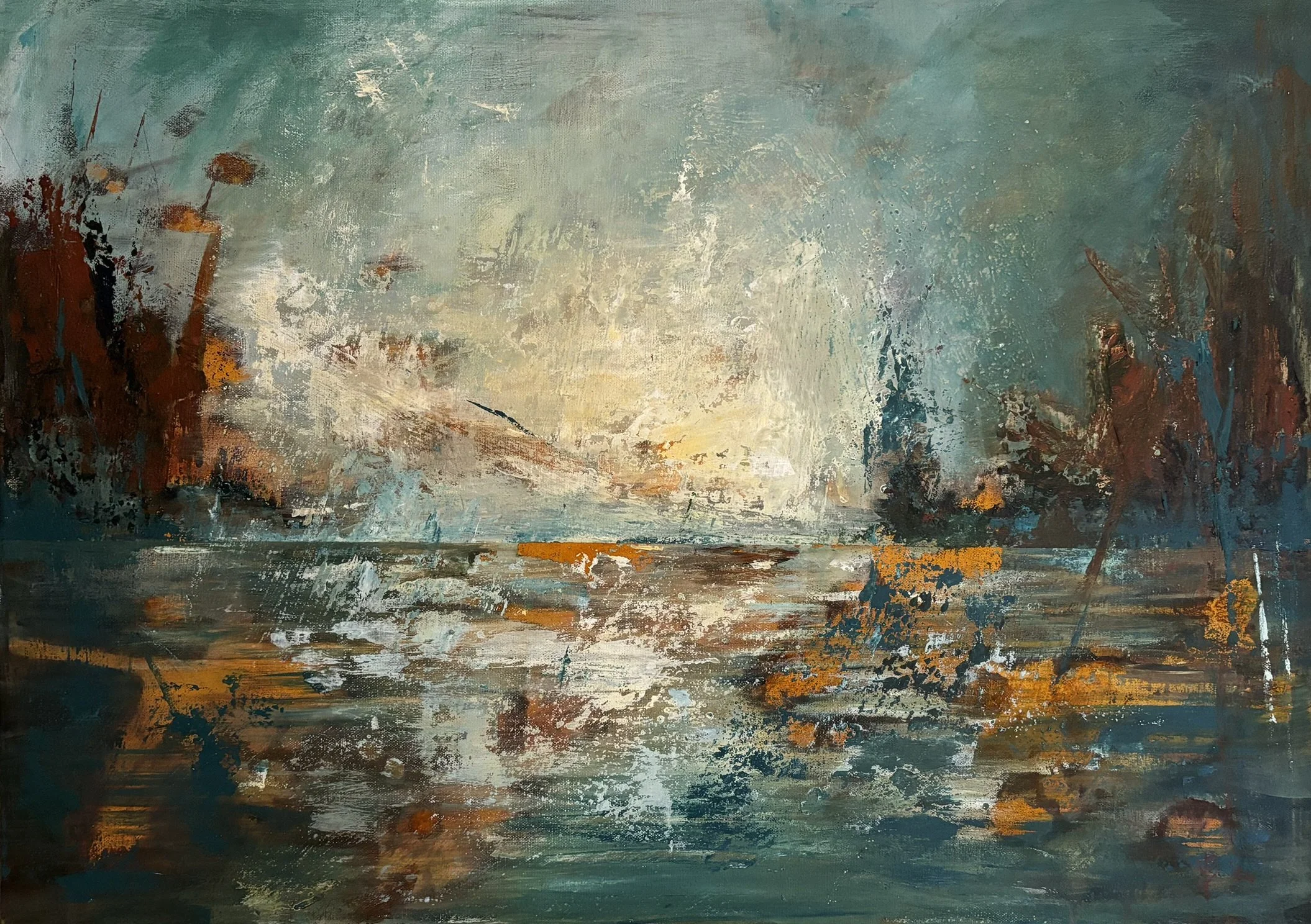 Roest en acryl op doek, 70 x 50 cm -
€ 295,-