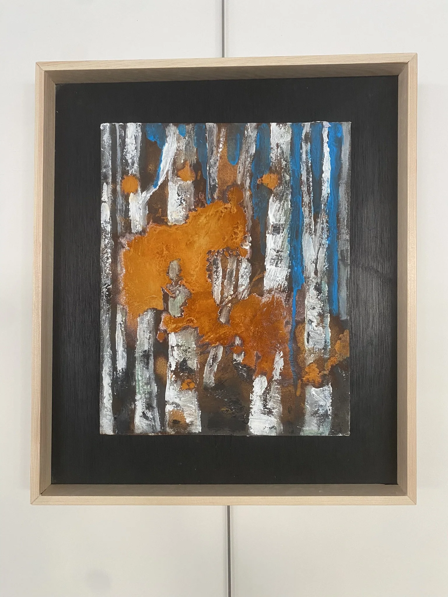 Roest en olieverf op hardboard 36 x 42 cm -
€ 155,-