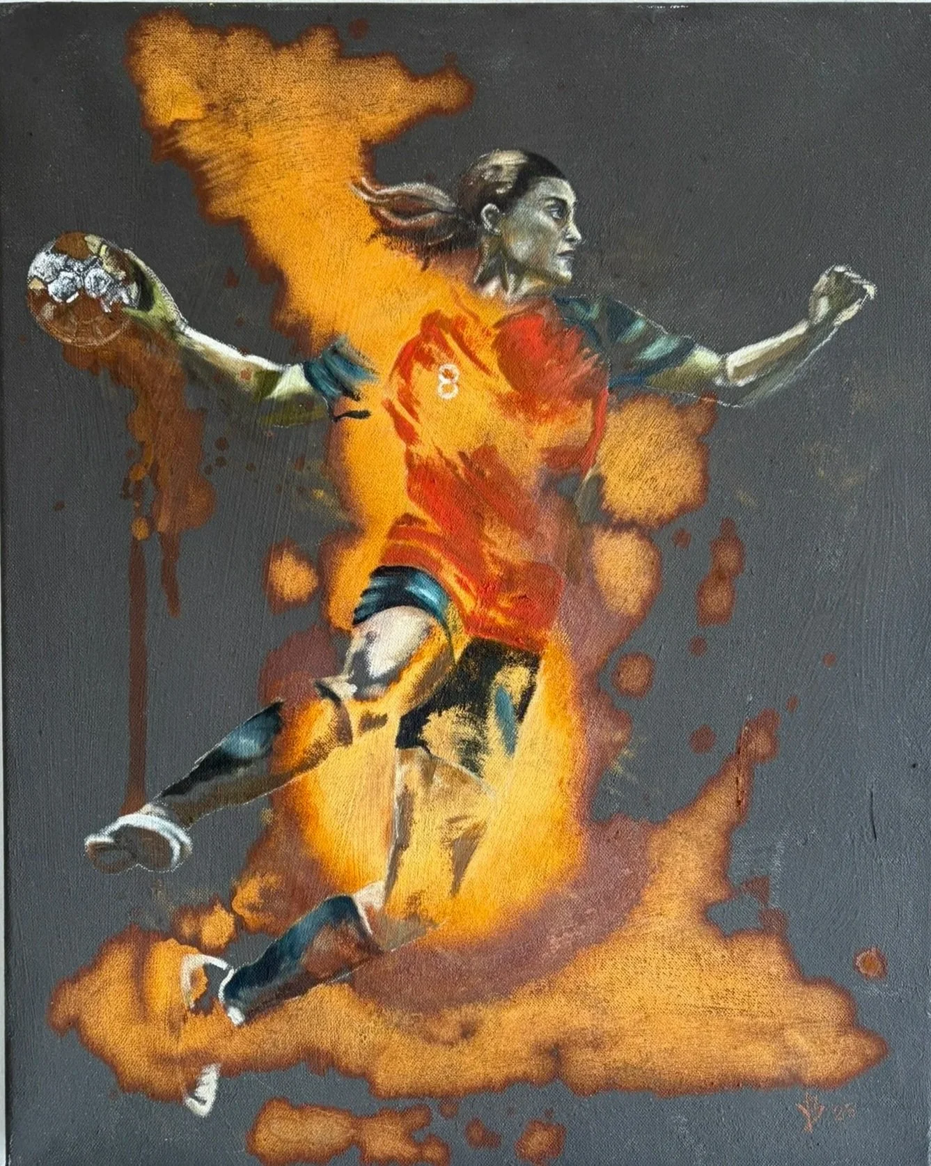 Roest en acryl op doek, 40 x 50 cm - verkocht