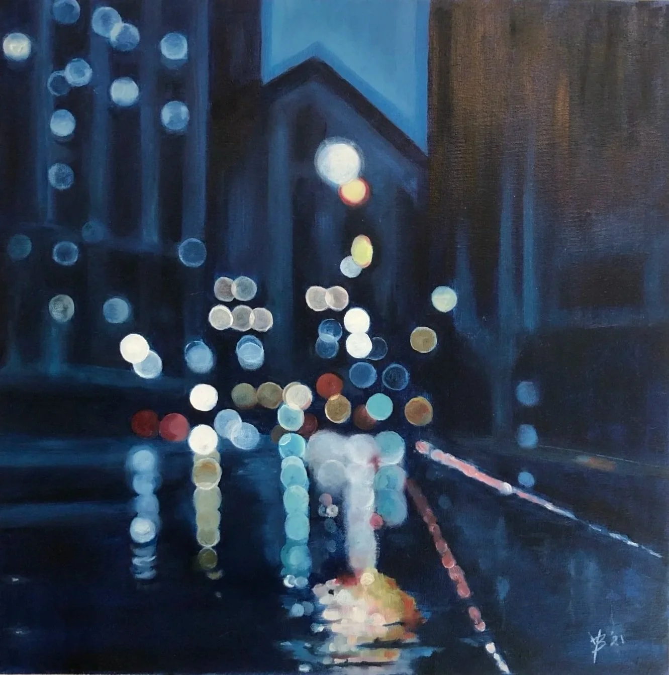 Olieverf op doek, 50 x 50 cm - € 265,-