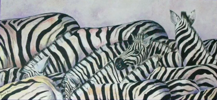 Acryl op doek, 150 x 70 cm - € 410,-