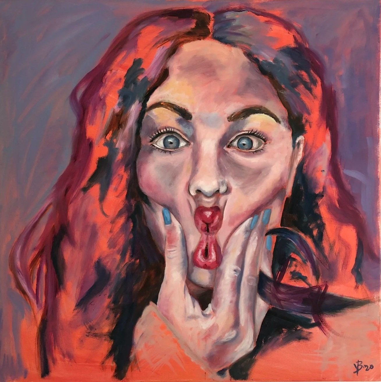 Acryl op doek, 70 x 70 cm - niet te koop