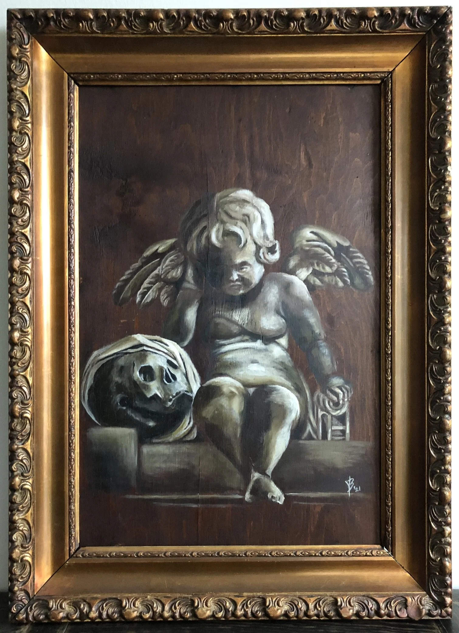 Olieverf op hout, 53 x 70 cm - niet te koop