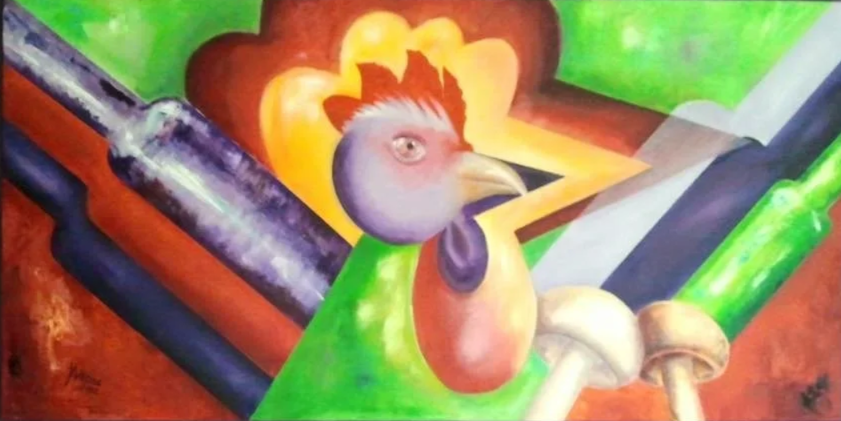 Acryl op doek, 160 x 80 - verkocht