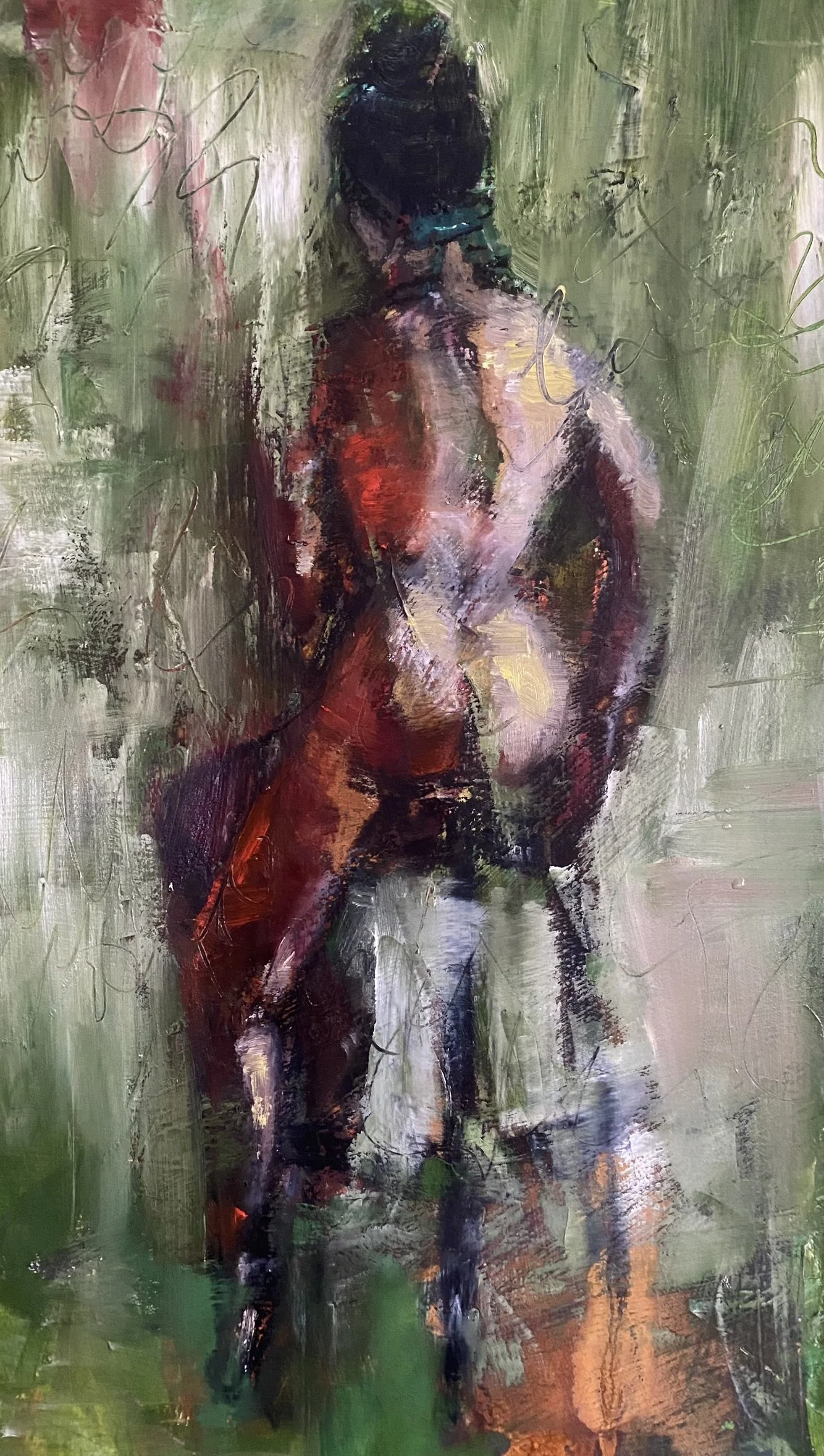 Olieverf op papier, 30 x 50 cm - € 160,- 