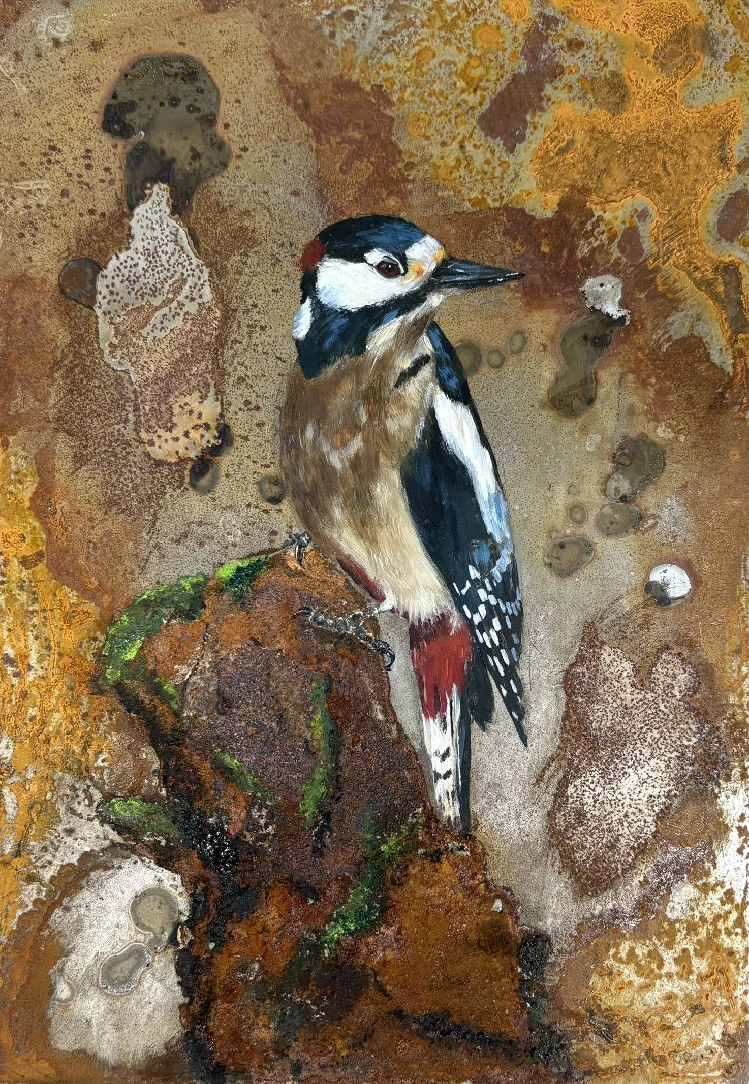 Acryl op staal, 25 x 43cm - verkocht