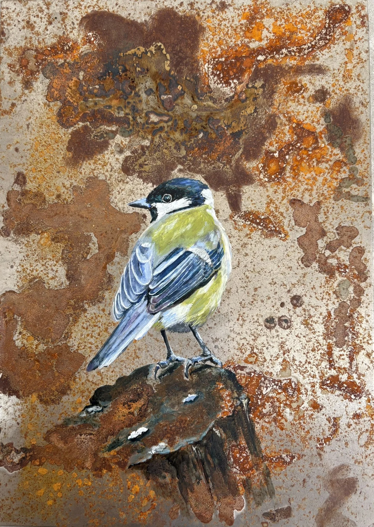Acryl op staal, 25 x 43cm - verkocht