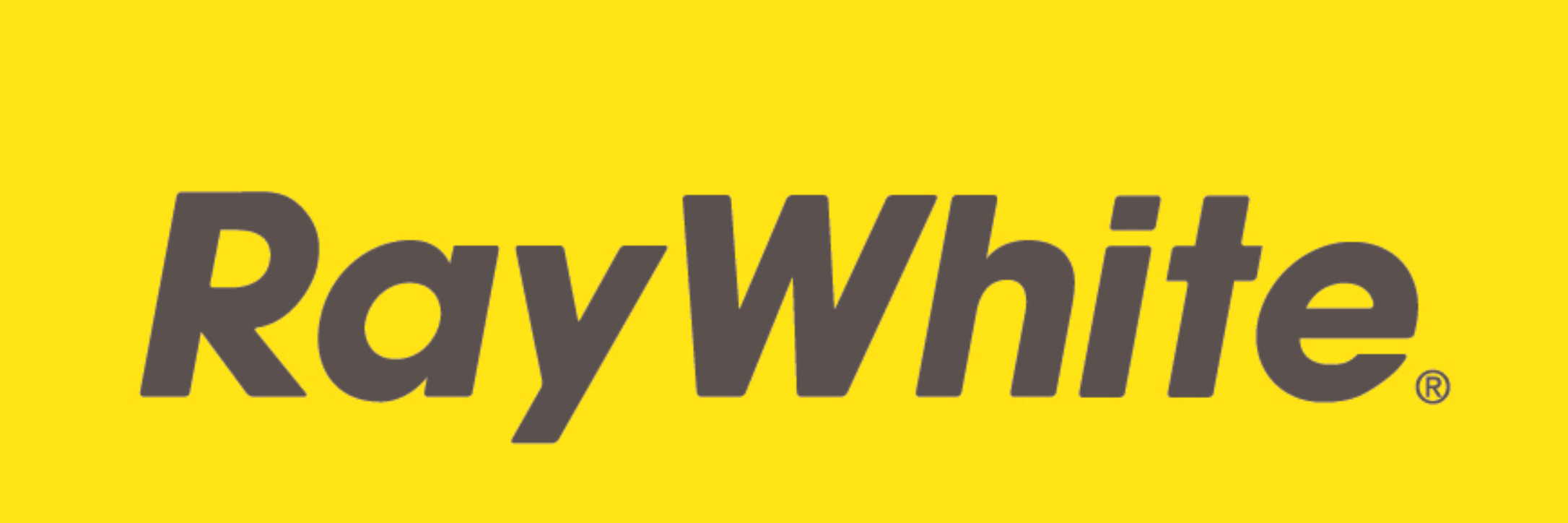 RayWhite logo with black text on a yellow background.