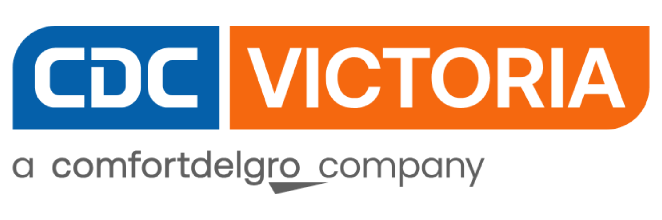 The logo of ABC Victoria, a company under Comfortdelgro, with blue and orange colors.