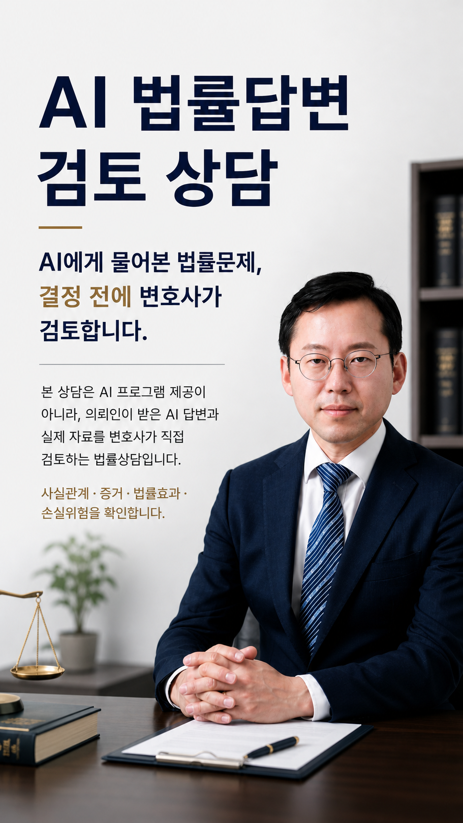 금천법률사무소 AI 법률답변 검토 상담을 설명하는 안내 이미지