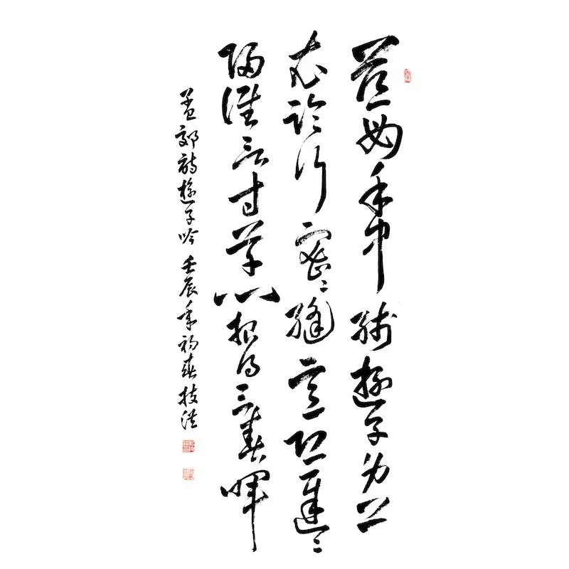 Chinese calligraphy writing on white paper.