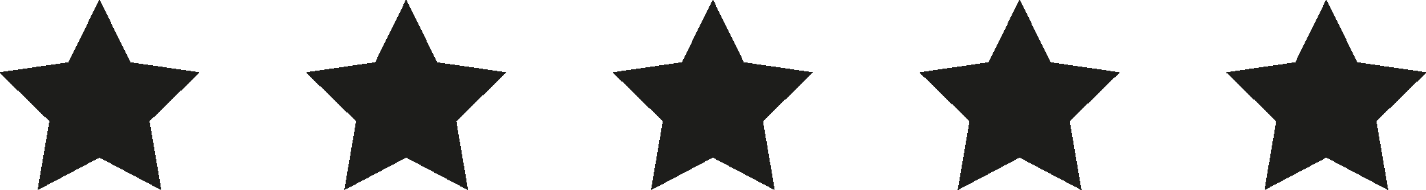 A graphic showing five black stars.