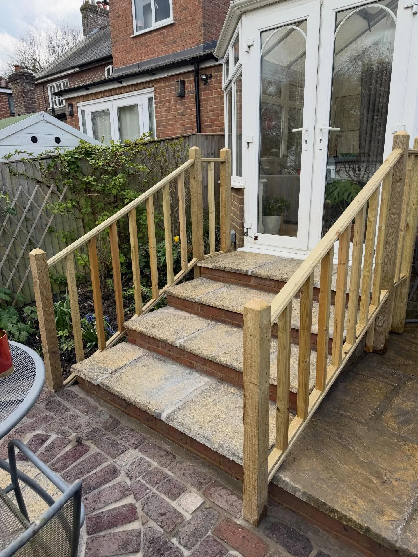 A satisfying project&mdash;reworking this garden to make it safer and easier for the home owner to access, reusing existing materials where possible to keep costs down and maintain character
