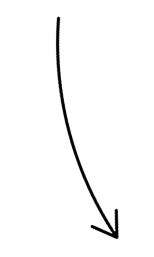 Line graph with a downward trajectory and an arrow pointing downward.