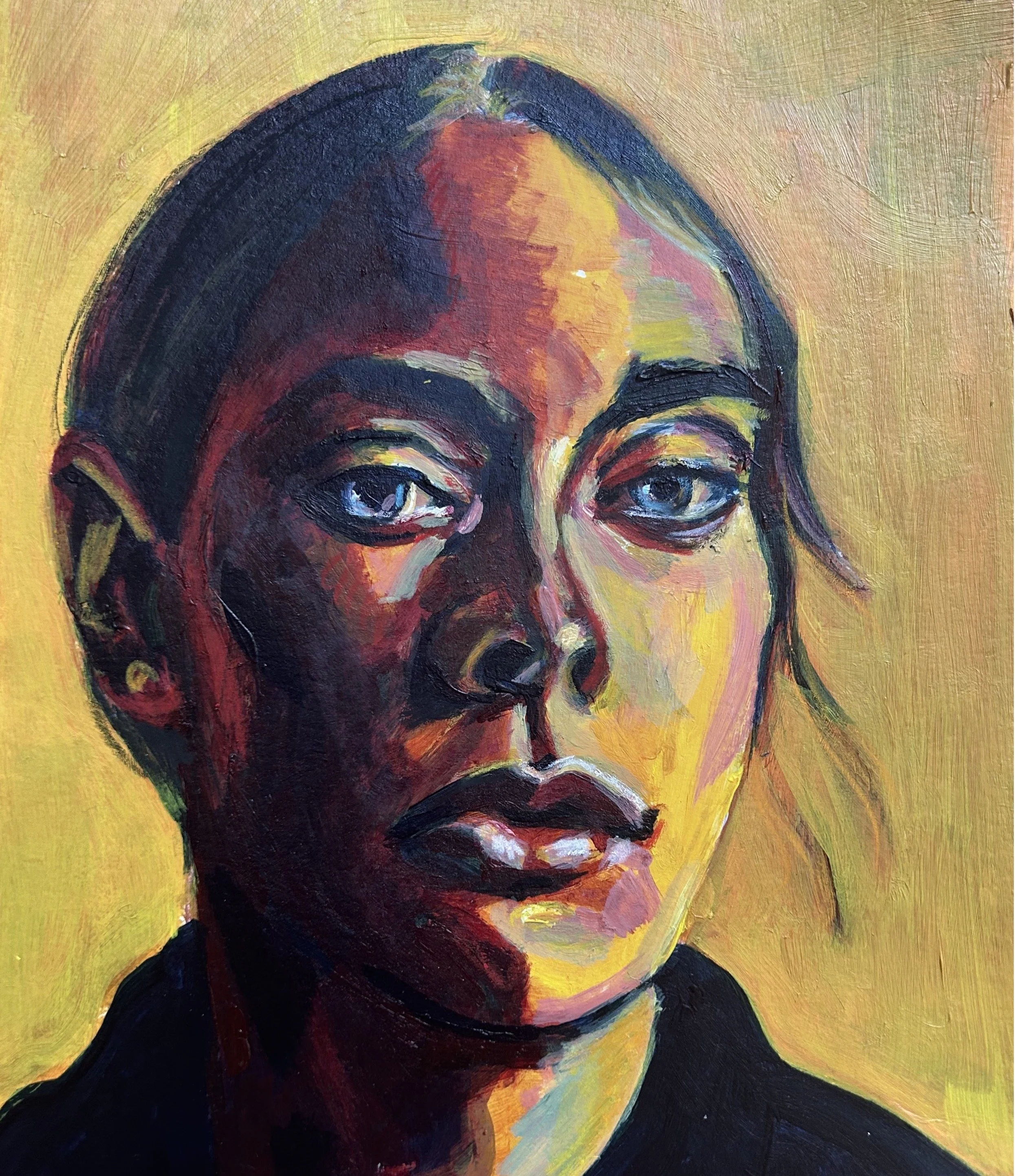 Acrylics and crayons on paper (297 x 210 mm)