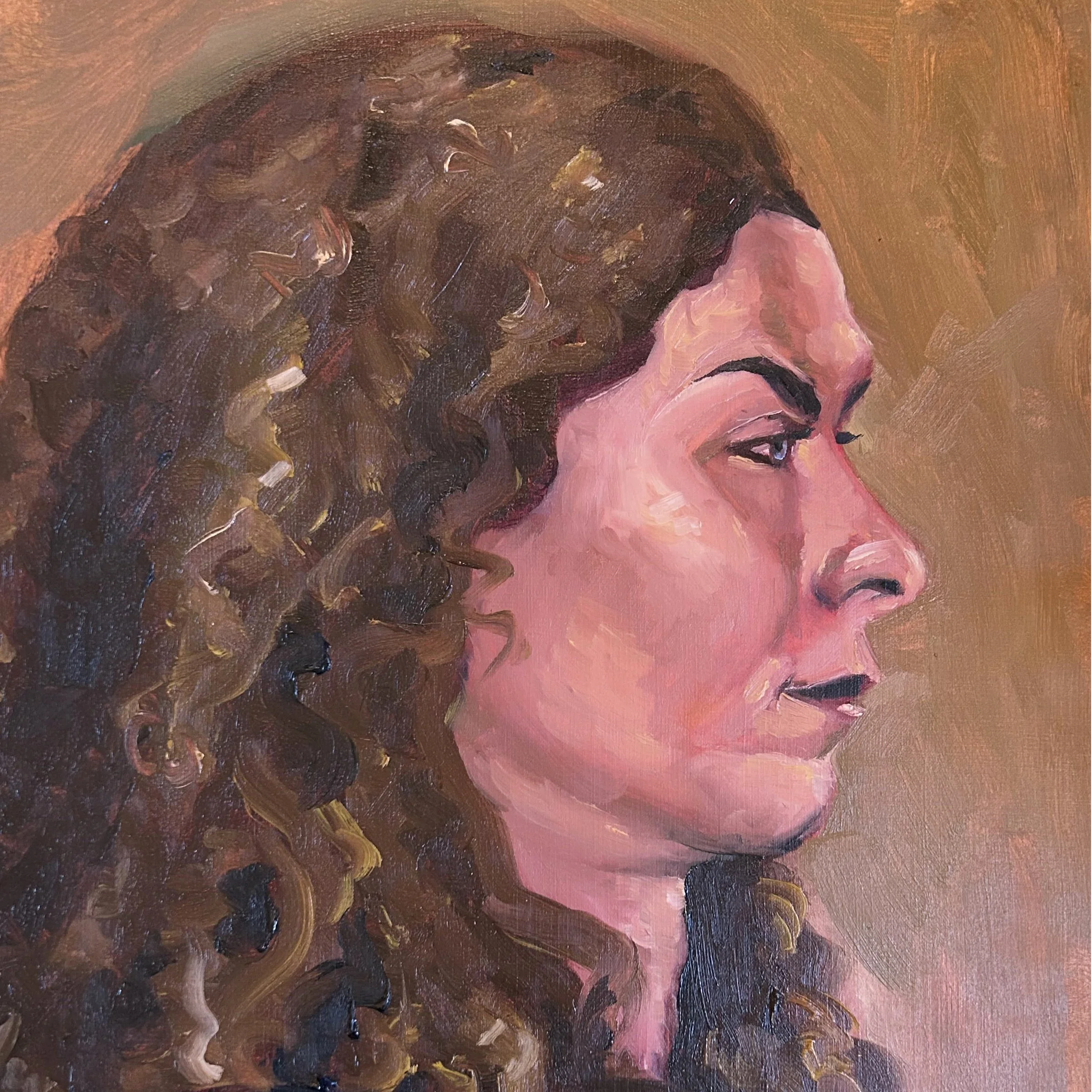 Life model painting  
Oil on paper (297 x420 mm)