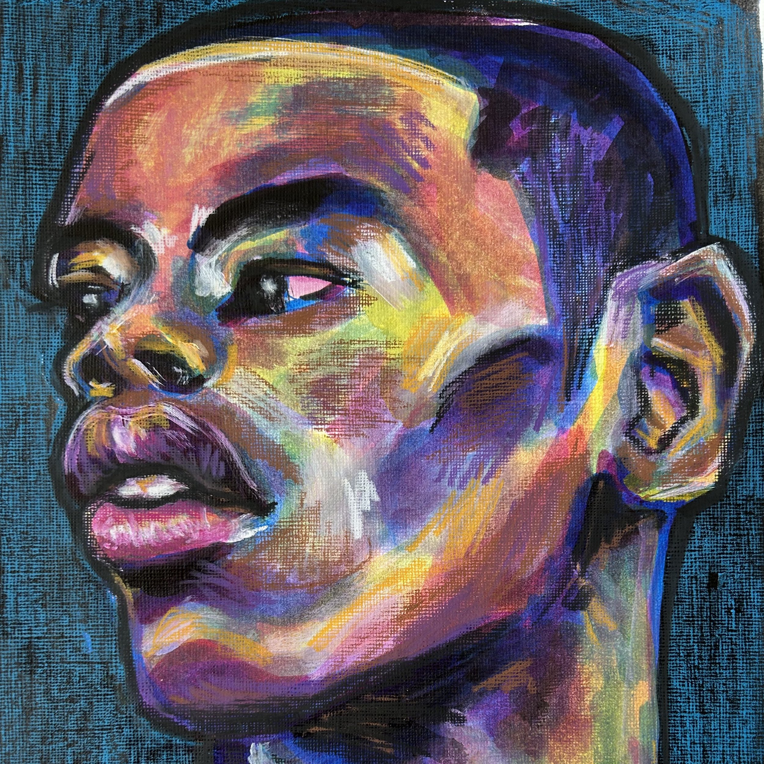 Acrylics and crayons on paper (297 x 210 mm)