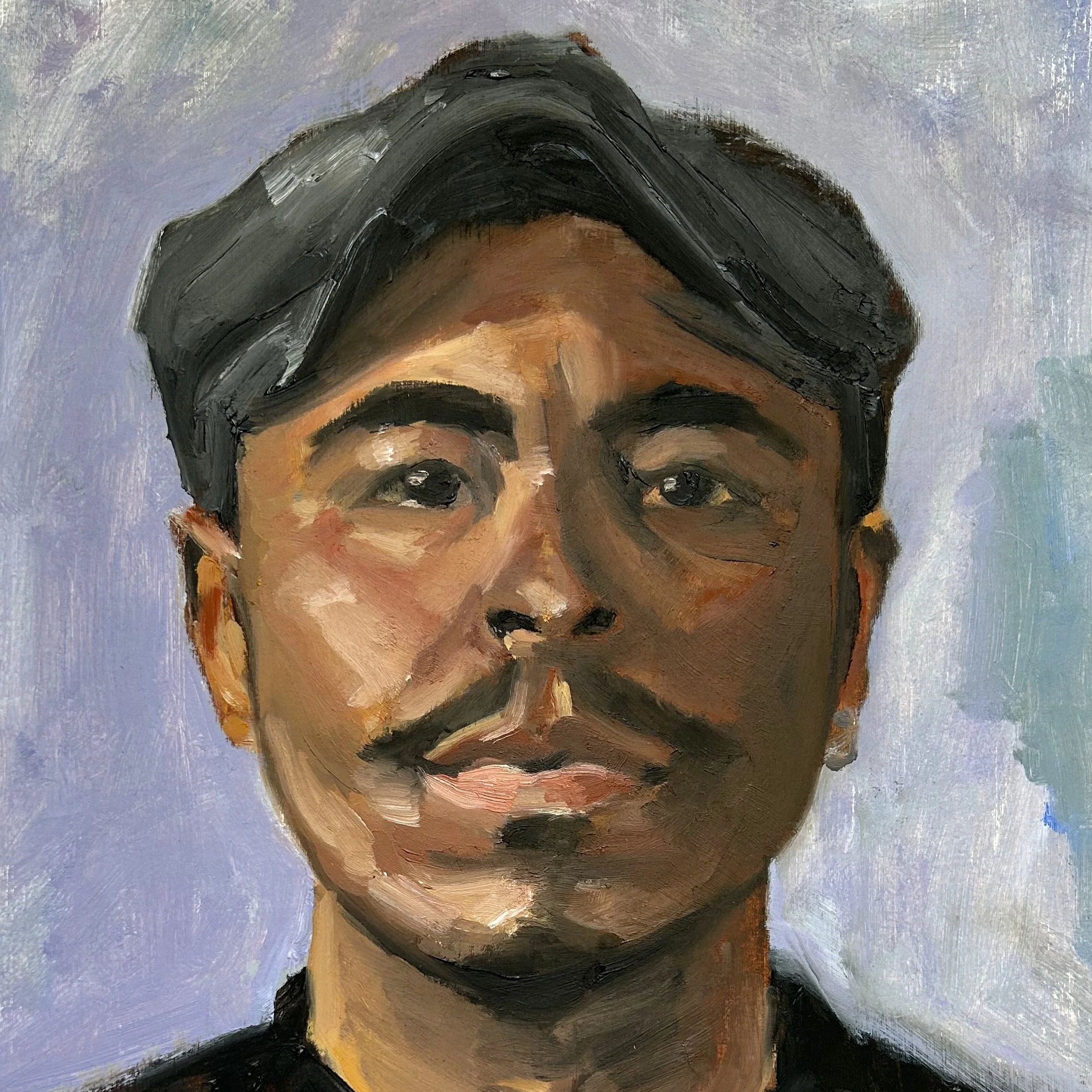 Life model painting  
Oil on paper (297 x420 mm)