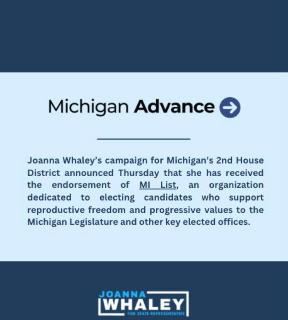 MICHIGAN ADVANCE - Campaign 2026 announcements and endorsements for the week of April 6, 2026.