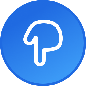 Logo of the social media platform Pinterest with a stylized white letter P on a blue circular background.